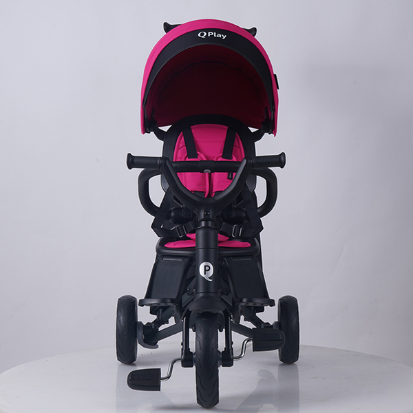 Велосипед складаний триколісний дитячий Qplay Nova+ Rubber Floral Pink (S700-13Nova+FloralPink) - Pampik - 12