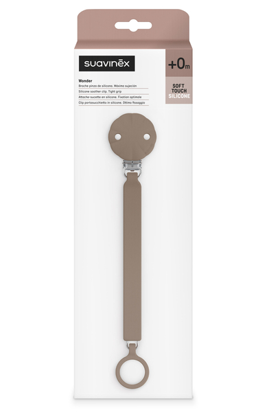 Клипса для пустышки Suavinex Wonder, коричневый (402550) - Pampik - 2