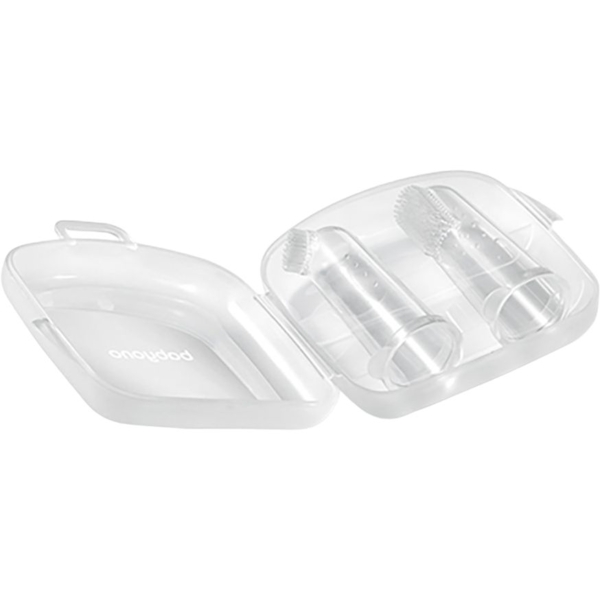 Зубная щеточка BabyOno с массажем для десен, на пальчик, 2 шт., прозрачный - Pampik - 2