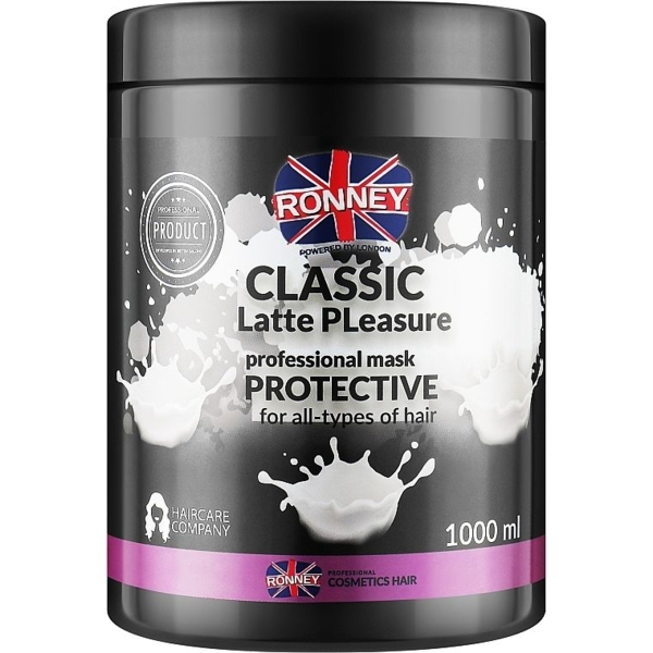 Маска для всіх типів волосся Ronney Professional Mask Classic Latte Pleasure Protective 1 л - Pampik
