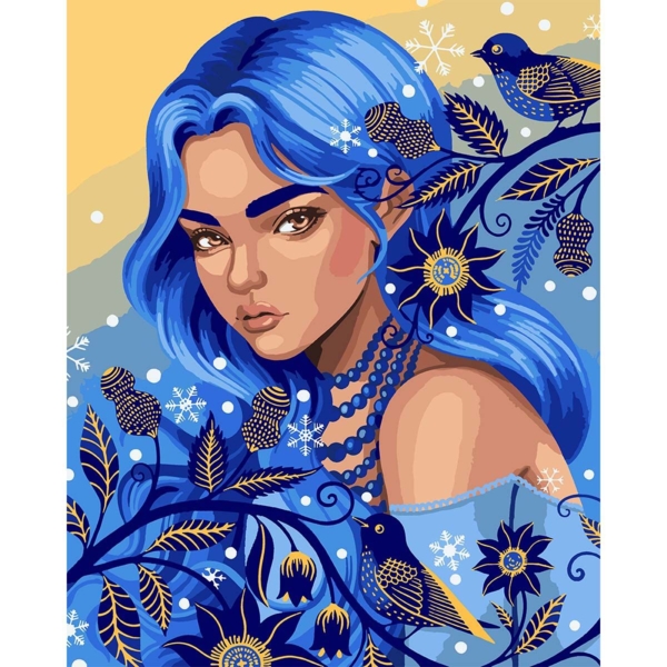 Картина по номерам Santi Ледяная красавица 40х50 см с металлизированными красками - Pampik
