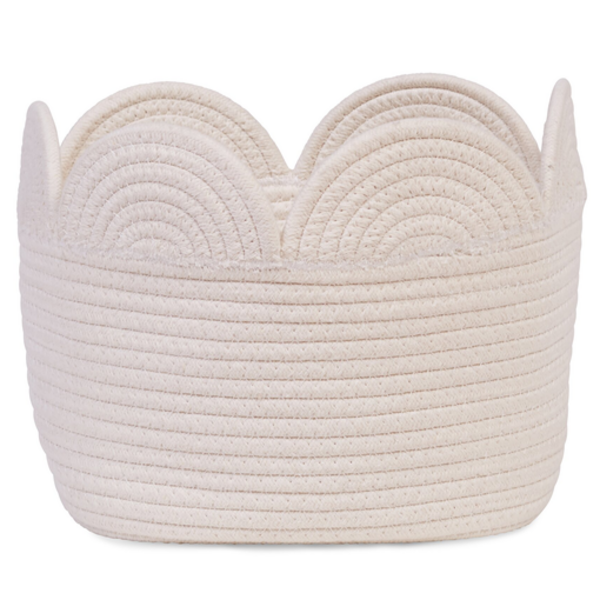 Кошик для іграшок Childhome Flower, 30x20x15 см, білий (CCBAFL20) - Pampik - 3