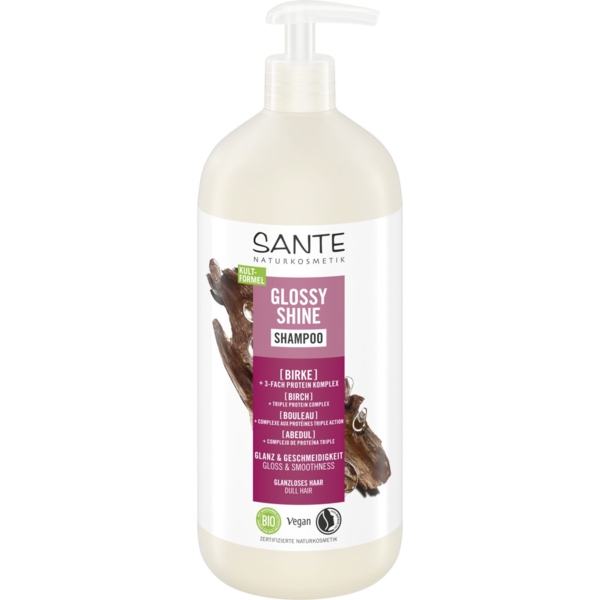 Біо-Шампунь Sante Glossy Shine для блиску волосся, 950 мл - Pampik