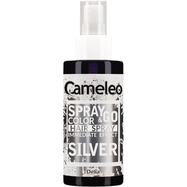 Спрей для волос оттеночный Delia Cosmetics Cameleo Spray&amp;Go серебряный 150 мл - Pampik
