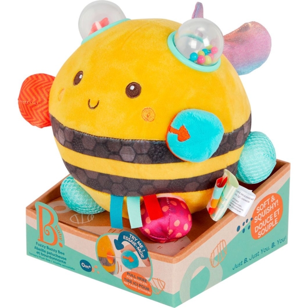 Сенсорная мягкая игрушка Battat Пчелка Пушистик Дзиж (BX2037Z) - Pampik - 5