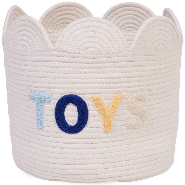 Кошик для іграшок Childhome Flower, 30x30x30 см, білий (CCBAFL30) - Pampik