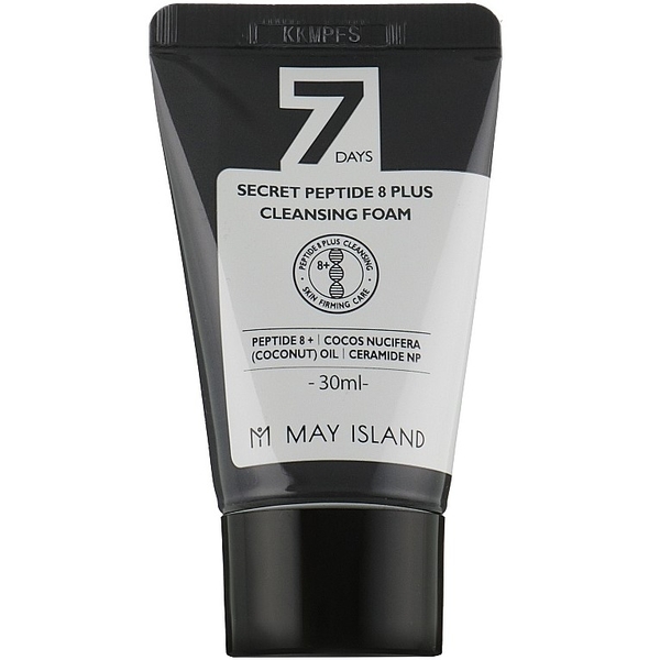 Очищувальна пінка для обличчя з пептидами May Island 7 Days Secret Peptide 8 Plus Cleansing Foam 30 мл - Pampik