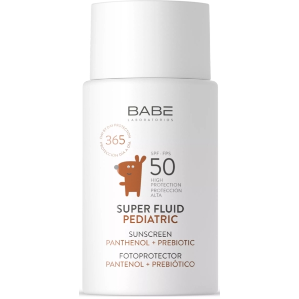 Дитячий сонцезахисний супер флюїд Babe Laboratorios Pediatric SPF 50 з пантенолом і пребіотиком 50 мл - Pampik - 2