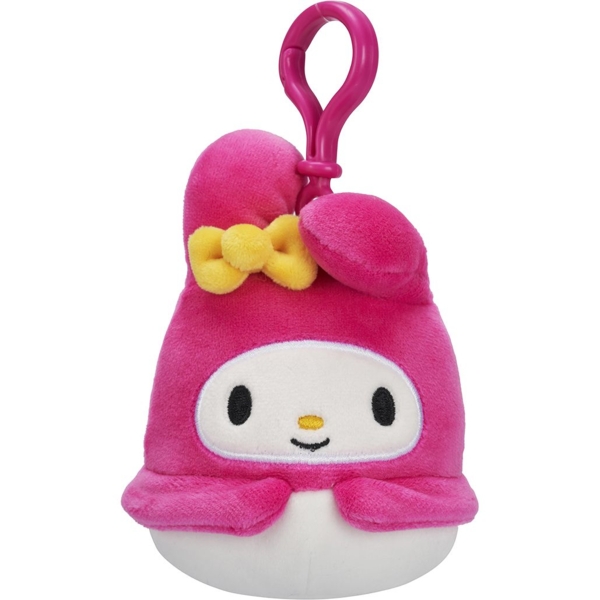 Мягкая игрушка-брелок Squishmallows Hello Kitty Моя Мелоди на клипсе, 9 см (SQSN00271) - Pampik