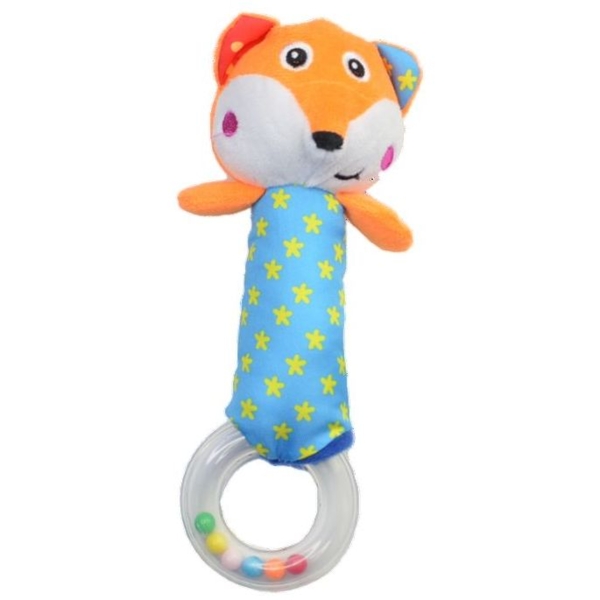 М’яка іграшка-брязкальце Lindo Лисиця (F 1017) - Pampik