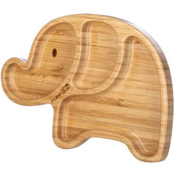 Бамбукова тарілка слоник FreeON з силіконовою присоскою (46408) - Pampik