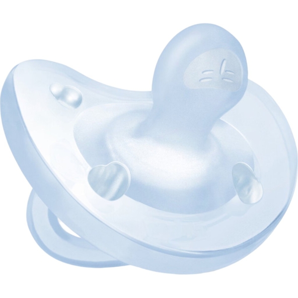 Пустушка Chicco PhysioForma Soft, силікон, 0-6 міс., 1 шт., блакитна (73091.94) - Pampik