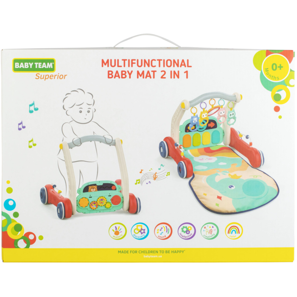 Багатофункціональний дитячий розвиваючий килимок Baby Team 2 в 1 (8590) - Pampik - 7