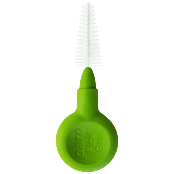 Міжзубні йоршики Paro Swiss Flexi Grip середні конічні 3/8 мм 4 шт. салатові (Esro AG) - Pampik - 2