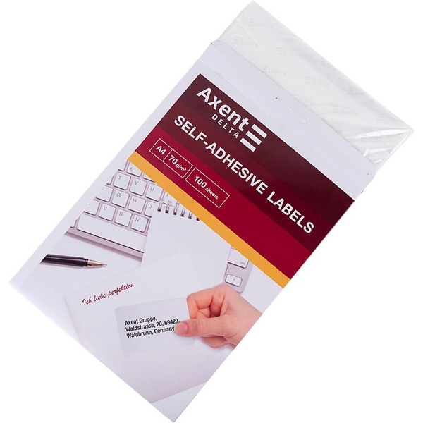 Етикетки з клейким шаром Axent D4476-A 70 x 29.7 мм - Pampik - 3