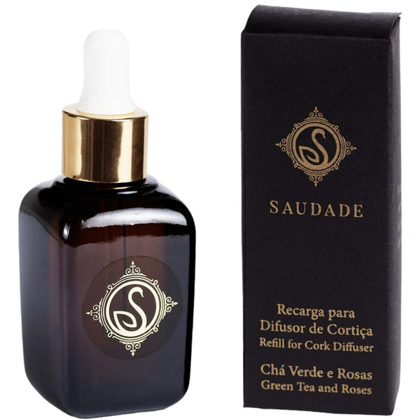 Ароматична олія для аромодифузорів Saudade з ароматом зеленого чаю та троянди 30 мл - Pampik