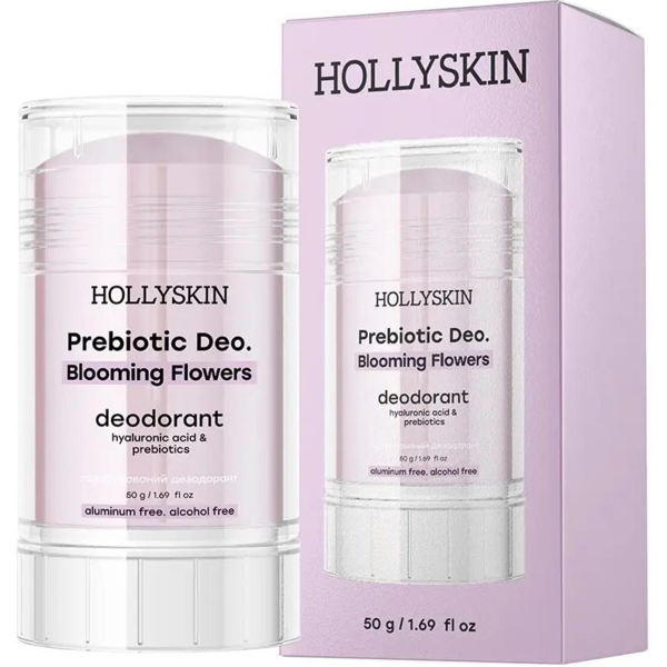 Парфумований дезодорант Hollyskin Prebiotic Deo. Blooming Flowers, 50 г - Pampik