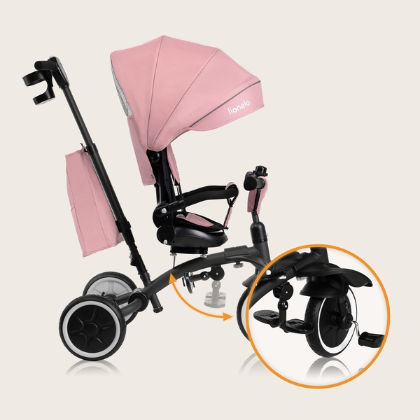 Велосипед Lionelo Tris Plus Pink Rose, розовый - Pampik - 11