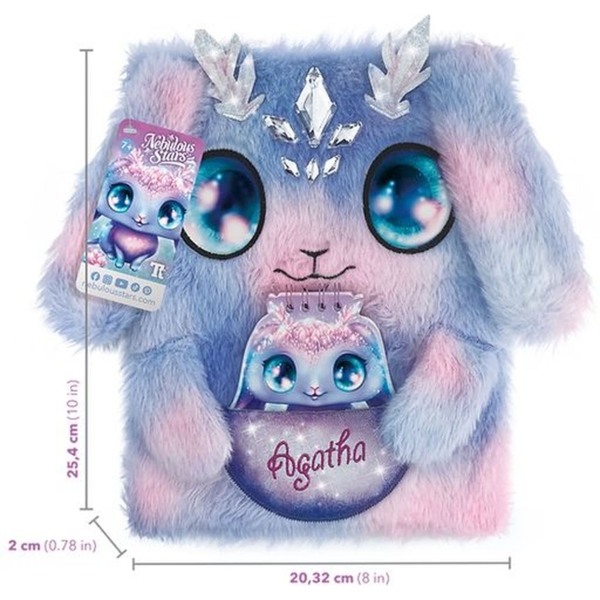 Пухнастий блокнот 2 в 1 Nebulous Stars Агата (12523) - Pampik - 4