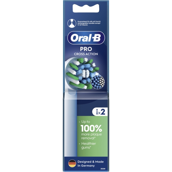 Сменные насадки к электрической зубной щетке Oral-B Pro Cross Action EB50RX, 2 шт. - Pampik - 3