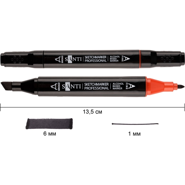 Набір маркерів Santi спиртові у сумці 60 шт. (390779) - Pampik