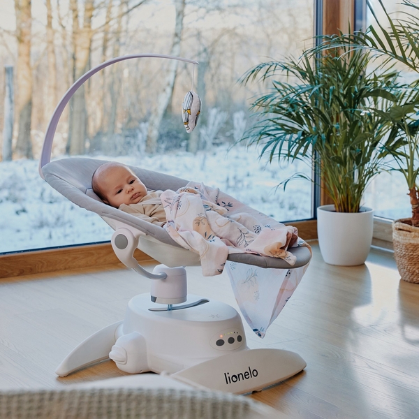 Крісло-гойдалка Lionelo Iris Grey Concrete, сірий - Pampik - 12