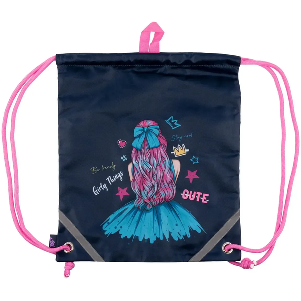 Сумка для обуви Yes SB-10 Caramel Girl, темно-синий (559675) - Pampik