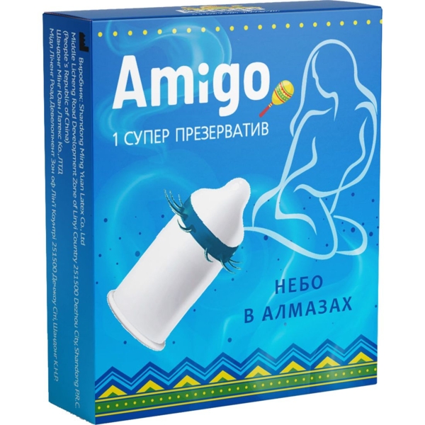 Презерватив Amigo Небо в Алмазах, 1 шт. - Pampik