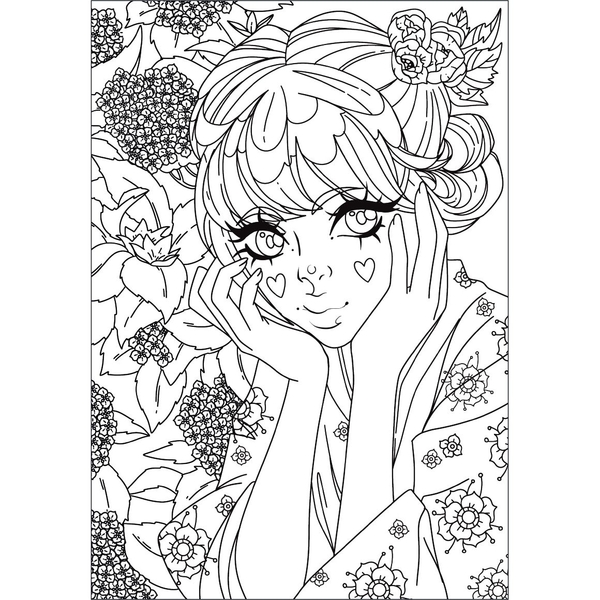 Раскраска антистресс Santi Аниме 12 страниц (743048) - Pampik - 3