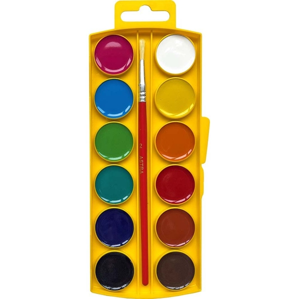 Краски акварельные Школярик, медовые, 12 цветов - Pampik - 2