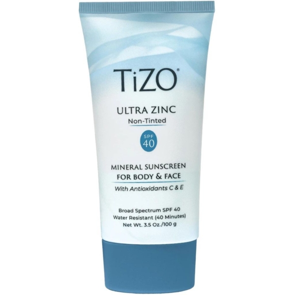 Крем сонцезахисний для обличчя та тіла TiZO Ultra Zinc Body & Face Non-Tinted SPF 40, 100 г - Pampik