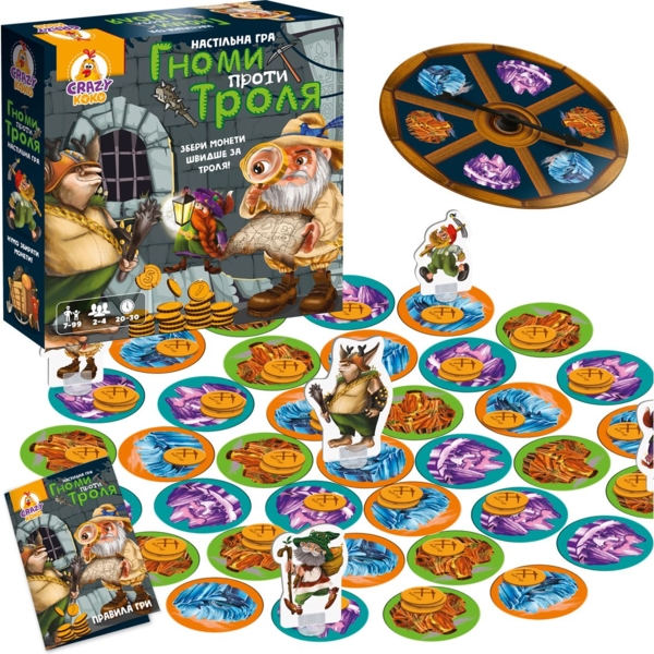 Гра настільна розважальна Vladi Toys Crazy Koko Гноми проти троля (VT8055-36) - Pampik - 2