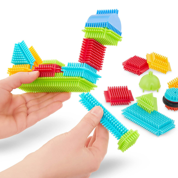 Конструктор-брістл Battat Lite Bristle Blocks Будівельник, 56 деталей (BT3070Z) - Pampik - 5