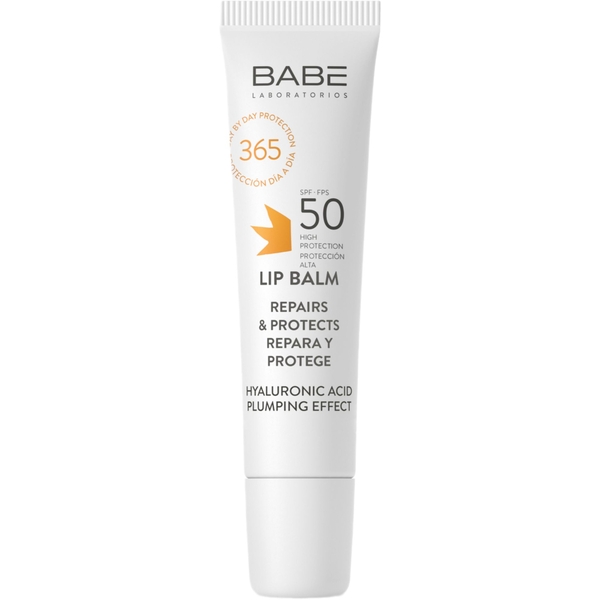 Сонцезахисний бальзам для губ Babe Laboratorios Sun Protection SPF 50 з гіалуроном, 15 мл - Pampik