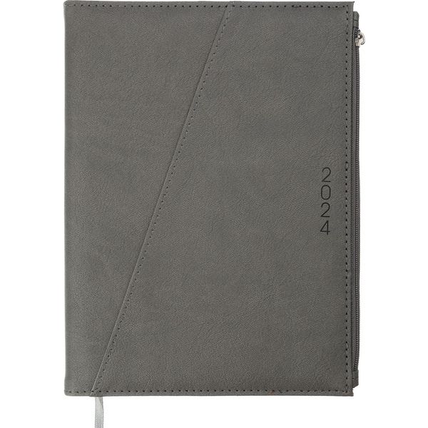 Ежедневник датированный Buromax Chester 2024 A5 серый (BM.2122-09) - Pampik