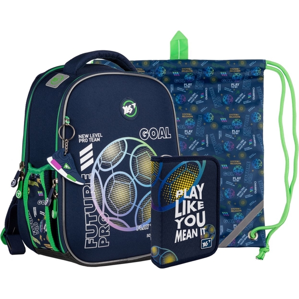 Рюкзак Yes H-100 Collection Your Goal с пеналом и сумкой (559774) - Pampik