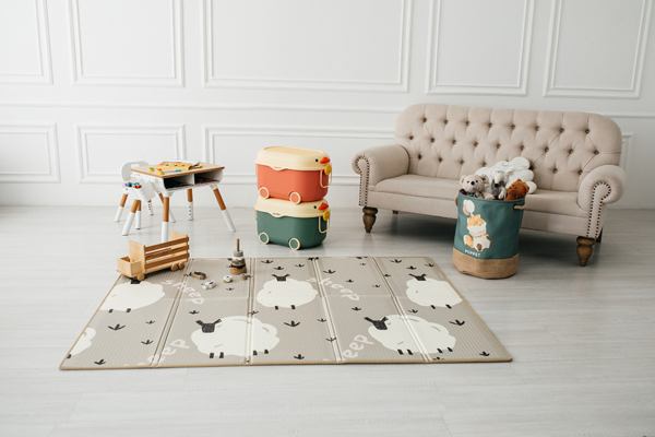 Дитячий килимок Poppet Баранчик Шейп та Дім звіряток двосторонній складний 200х150x1 см (PP023-150H) - Pampik - 8