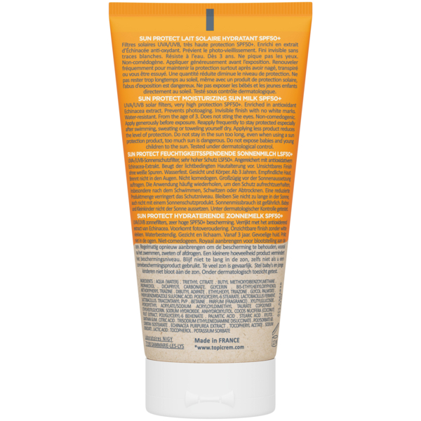 Солнцезащитное увлажняющее молочко для тела и лица Topicrem Sun Protect SPF50+ 50 мл - Pampik - 2