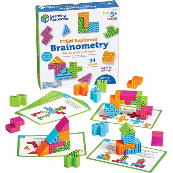 Навчальний ігровий набір Learning Resources STEM Explorers Brainometry Кольорова геометрія (LER9306) - Pampik