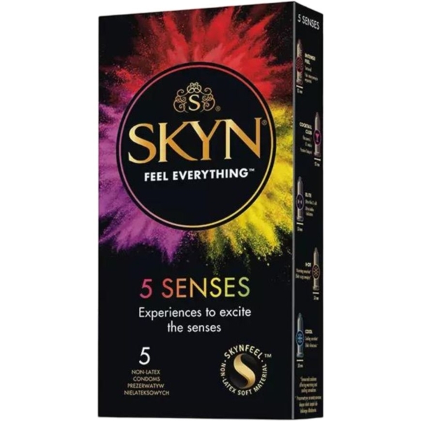 Презервативи Skyn 5 Senses безлатексні, 5 шт. - Pampik