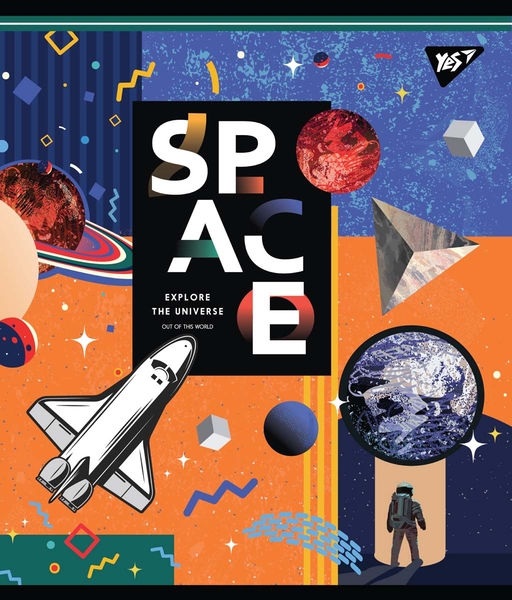 Набор тетрадей Yes Space abstract А5, в клетку, 18 листов, 10 шт. (765195) - Pampik - 5