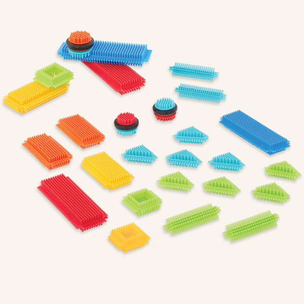 Конструктор-брістл Battat Lite Bristle Blocks Будівельник 36 деталей (BT3099Z) - Pampik - 5