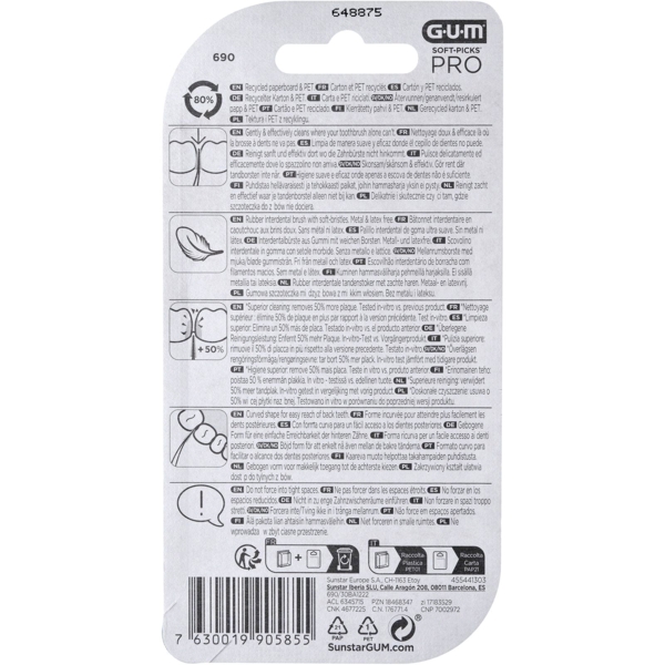 Набір міжзубних щіток GUM Soft Picks Pro у блістері, 30 шт. - Pampik - 3