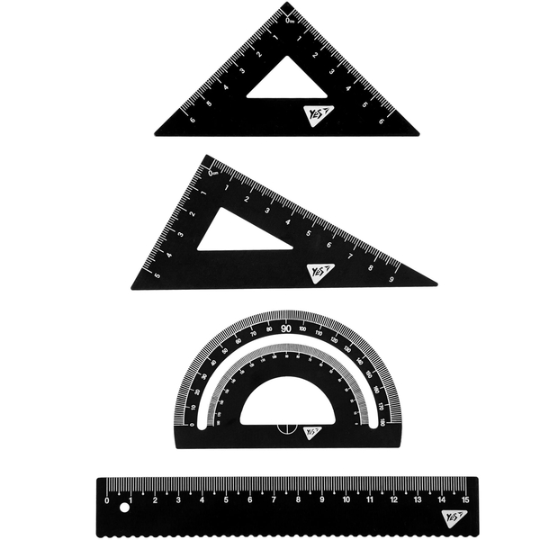 Набор линеек Yes 4 предмета металлические (370677) - Pampik - 2