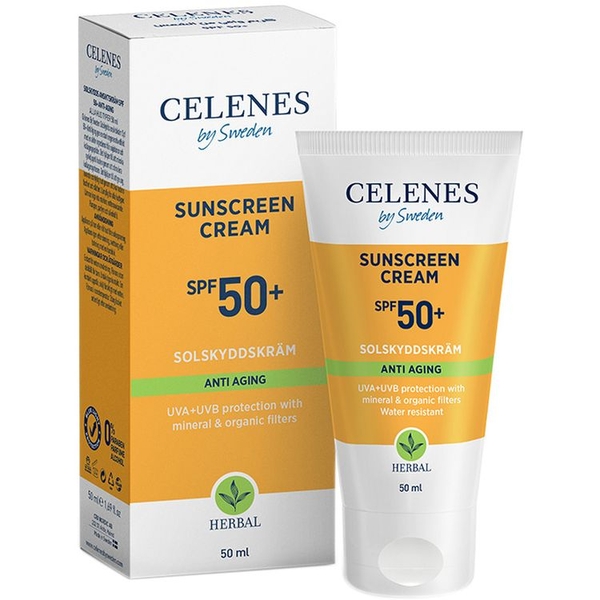 Сонцезахисний крем Celenes SPF 50+ проти старіння 50 мл - Pampik