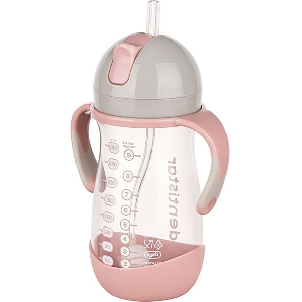 Чашка з трубочкою Dentistar, 260 мл, рожевий (3960021) - Pampik