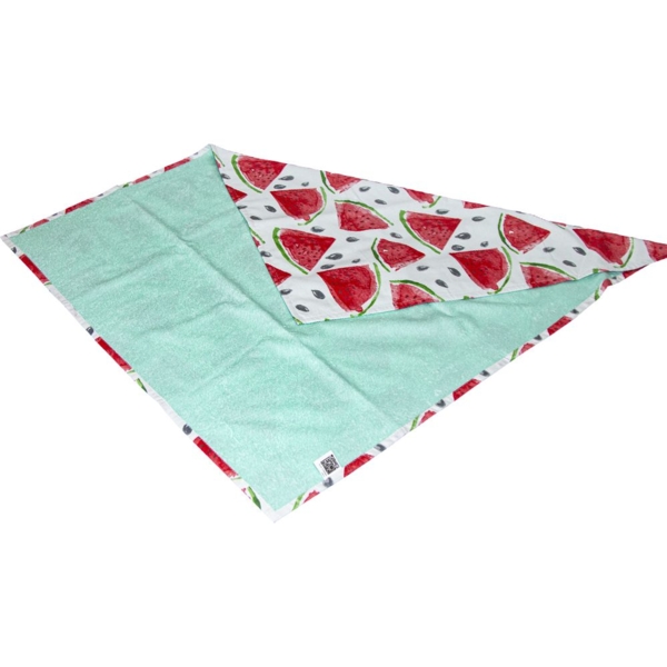 Пелюшка непромокальна Еко Пупс Eco Cotton Херсонські кавунчики, 90х65 см, білий (EPG10N-6590wk) - Pampik - 3