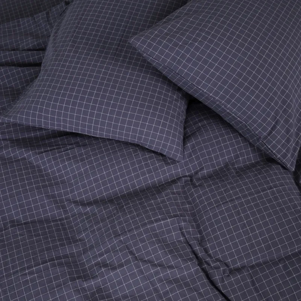 Простыня MirSon Вареный хлопок 40-0012 "Benjamin" 110х160 см серая (2200009012655) - Pampik