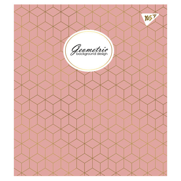 Набор тетрадей Yes Geometric Pantone Gold А5, в клетку, 48 листов, 5 шт. (766876) - Pampik - 2