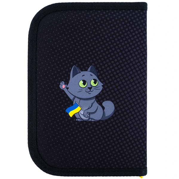 Пенал жесткий Kite Patron 20x14x3.7 см черный (PN23-621-2) - Pampik